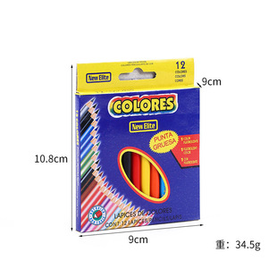 Cross-border Best Selling Color Pencil suit Primary School Stationery Prizes 12/18/24/36 Color Painting Oily Color Lead