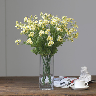 Silk cloth 30 heads chamomile silk flower artificial flower artificial flower wedding photography photo home decoration floral bouquet