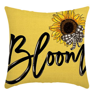 Fashion yellow sunflower pattern pillow cover comfortable pillow cover