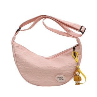 Cute All-match Niche Canvas Small Bag Women's 2024 New Women's Bag Korean-style Crossbody Bag Fashionable Shoulder Dumpling Bag