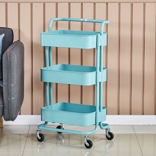 Trolley Storage Rack Kitchen Floor Multi-layer Movable Bathroom Bathroom Storage Rack Bedroom Snack Storage Rack