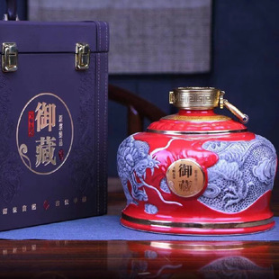 Jingdezhen ceramic wine bottle creative wine jar manufacturers produce strong sealing handmade 5kg handmade painting wine bottle