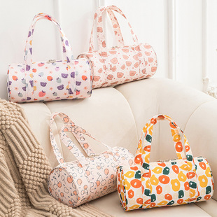 New Large Capacity Cylinder Printed Underwear Storage Bag Portable Travel Washing Underwear Socks Sorting Bag