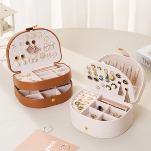 2025 new exquisite jewelry storage box large capacity multi-layer ring storage box earrings earrings jewelry storage box