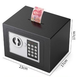 Household all-steel mini coin-operated anti-theft children's safe deposit box piggy bank 17E