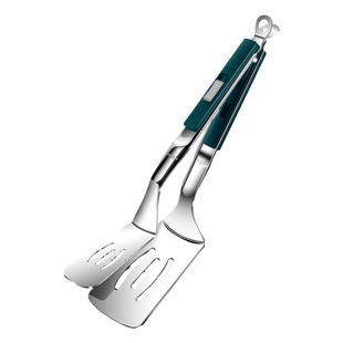 Fried Fish Clip 304 Stainless Steel Steak Clip Household Hollow Oil Grill Clip Lengthen Widened Fish Frying Shovel Clip