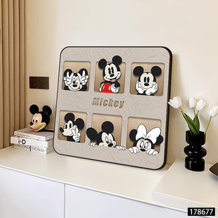 Ping An Happy Mickey Home Entrance Decorative Painting Ornaments Cartoon Living Room Desktop Pendulum Punch-Free Bedroom Hanging Painting