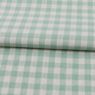 Spot factory cotton yarn-dyed plaid new fashion shirt skirt jacquard linen cotton vintage fabric