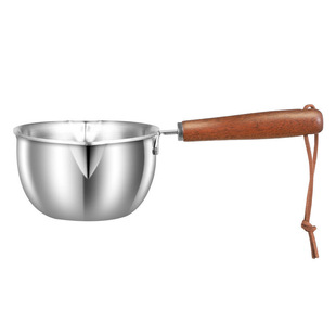 316 Multi-functional Hot Oil Small Pot Stainless Steel Mini Oil Cooking Pot Oil Drain Oil Small Spoon Artifact Oil Splashing Pot