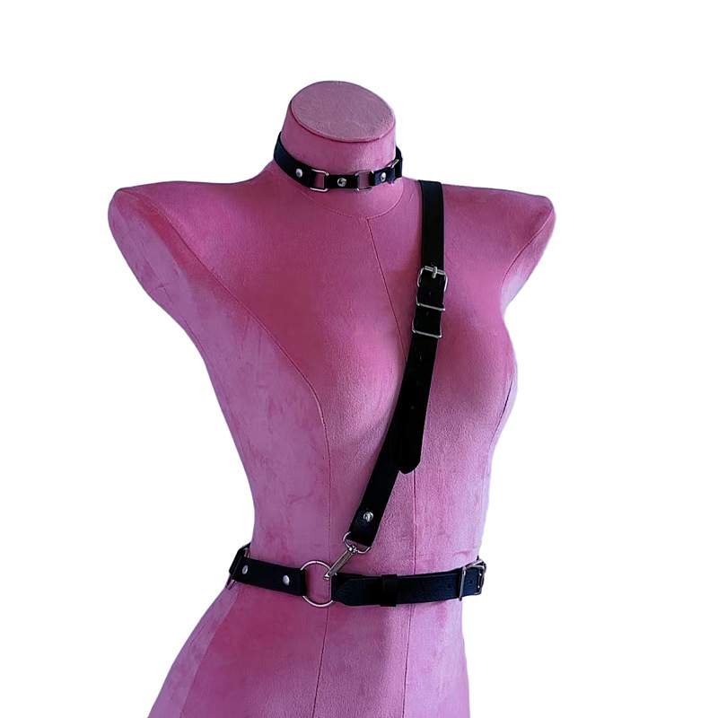 2024 Crossbody Strap Belt Women's Punk Ins Jeans Single Shoulder Belt with Suit Skirt Waist Collar