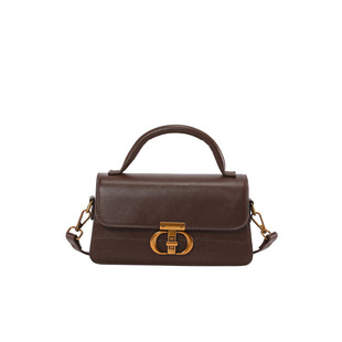 Vintage Handbag Women's 2024 New Spring Fashionable Small Square Bag Casual Commuting Shoulder Bag Stylish Underarm Bag