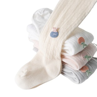 Summer Children's pantyhose striped mesh girls' anti-mosquito socks cartoon pineapple baby bottoming socks baby jumpsuit