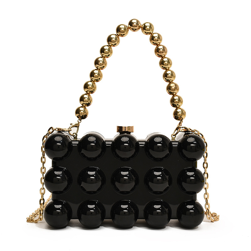 2024 New Acrylic Egg Waffle Box Bag for Women, Fashionable Niche Candy Colors, Chic and Versatile Chain Evening Bag
