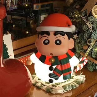 Рождественский Crayon Shinchan ручной работы светящийся милый новый маленький подсолнух украшение кукол кукол подарок игрушка оптом