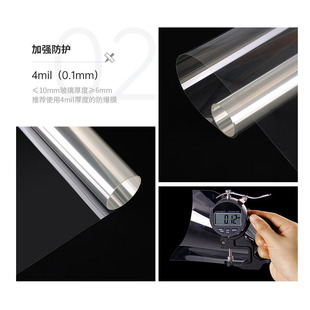 Bank Glass Explosion-proof Film Transparent Safety Film Household Window Bathroom Shower Room Tempered Glass Construction Film