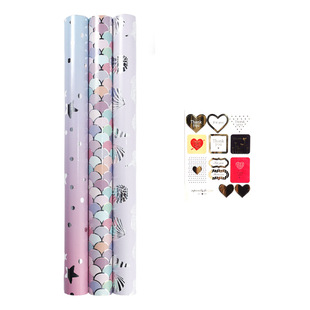 Large size Mermaid gift paper Valentine's Day birthday gift wrapping paper fish scales ocean world party decoration