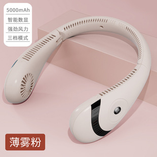 Factory wholesale hanging neck fan hanging neck lazy foldable small charging head hanging neck fan