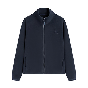South Korea Customers Mu Velvet Windproof Jacket Autumn and Winter Sports Cardigan Vertical Collar Jacket fleece-lined Thickened Casual Sweater