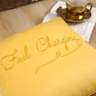 Cotton Embroidered Pillow Quilt Dual-use Cotton Thickened Car Pillow Car Cushion Office Nap Pillow