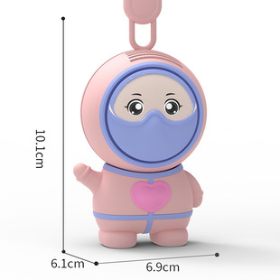 Astronaut mini fan USB charging astronaut handheld portable hanging neck silent bladeless fan gift