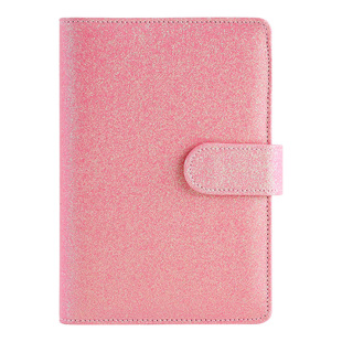 Cross-Border A6 Colorful Laser Macaron Loose-Leaf Book Pu Financial Ledger Notebook Cash Budget Book Ready for Sale