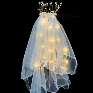 Luminous Veil Stall with Light Princess Photo Lighting Fairy Adult Children Night Veil
