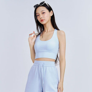 High-strength Shockproof Anti-sagging Outdoor Sports Underwear Vest I-shaped Back Beautiful Back Navel-exposed Fitness Yoga Top