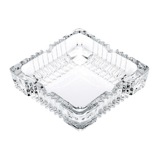 Qixin white crystal ashtray transparent high sense anti-fly ash atmosphere square office ashtray can be wholesale