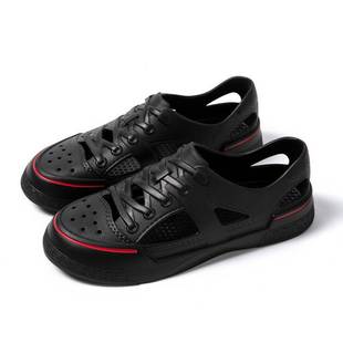 Casual Non-Slip Beach Shoes Men's Summer Feeling Baotou Slippers Wading Cool Hollow Sandals Free Shipping