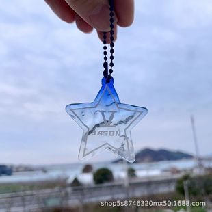 Acrylic corrugated gradient DIY accessories key pendant backpack pendant cartoon card window wholesale