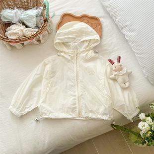 Xian Ning Seven Girls 2025 New Sunscreen Clothing Baby Summer UV Protection UPF50 Breathable Quick-drying Coat Trendy