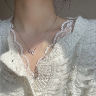 Necklace Elegant Niche 2025 New Female Clavicle Chain Niche Design Ins Style Simple Cold Style Accessories