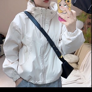 European Casual Double Zipper Hooded Cotton Jacket Women's Spring and Autumn New All-match Long-sleeved Jacket Women's 2025
