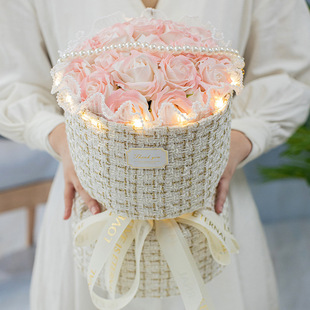 June 1 Children's Day Gift Bouquet Ice Blue Rose Soap Flower Holding Flower Student Adult Ceremony High School Entrance Examination Graduation