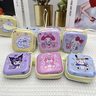 Sanrio Ma Tiekou Coin Purse Kulomi Pudding Dog Parchia Dog Headset Storage Box Portable with Hangable Small Box