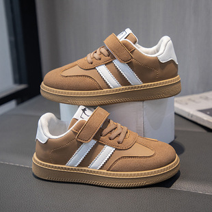 Children's shoes 2024 spring and autumn new children's moral training shoes casual trend Joker Velcro men's and women's skate shoes wholesale