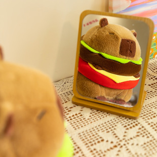 Internet Celebrity Burger Capybara Plush Toy Capybara Doll Funny Doll Kidsren's Birthday Gift