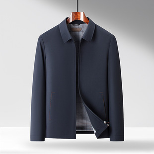 Men's Lasel Jacket Spring and Autumn Business Casual Middle-aged Dad Clothes Civil Servant Executive Jacket Jacket Men's Clothing