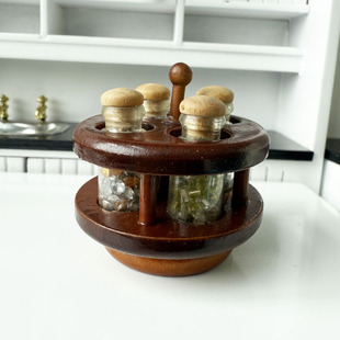 Кукольный домик dollhouse мини-кухня сцена еда и игровые аксессуары OB11 красный деревянный бак для хранения
