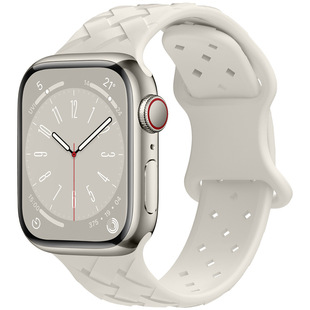 Подходит для iwatch1-8 поколения/Ультра ремешка Apple монохромного силиконового ремешка Apple с бамбуковым плетением в наличии