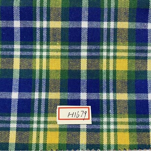 Polyester cotton yarn-dyed fashion plaid shirt pants skirt twill sanding woven fabric factory direct spot
