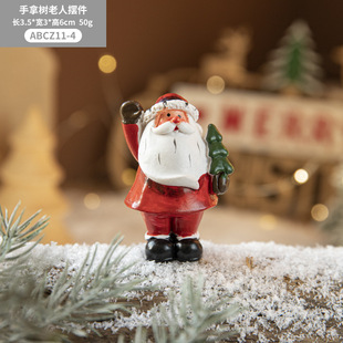 Hong Kong Heng Christmas Creative Decoration Christmas Tree Decoration Painted Tree Finger Santa Claus Desktop Decoration Scene Layout