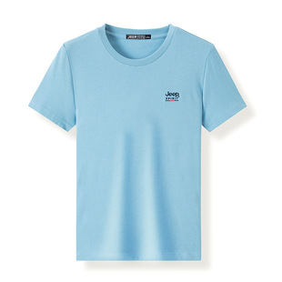 JEEPSPIRIT Cotton Short-sleeved T-shirt Men's Summer Thin 2024 New Round Neck Loose Half-sleeved Top T-shirt