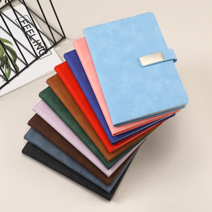 A5 Business Notebook Iron Buckle Wholesale Custom Printed Logo High-Looking Muscular Office Meeting Study Notebook