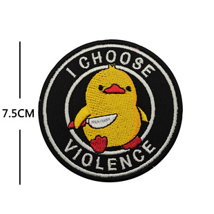 Taifeng Cartoon Embroidered Yellow Duck Plush Armband this is fine Personalized Morale Stamp Velcro Back Sticker