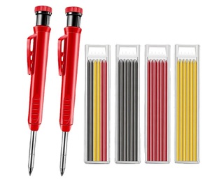 Deep hole woodworking activity pen 2.8mm woodworking scribing engineering pencil adjustable metal marking pen graphite refill