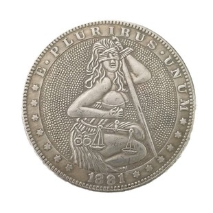 Антикварная ремесленная лента COPY 1881 блуждающая монета медная серебряная посеребренная памятная монета # T2107