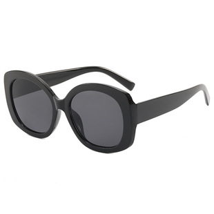 Fashion new Xiaoxiang style Net red sunglasses Oval large frame sunglasses UV-proof sunglasses for women 5283