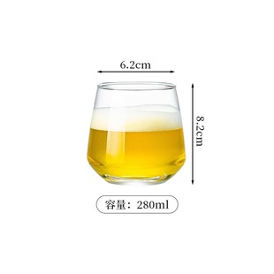 Internet Celebrity Glass Thickened Drink Cup Beverage Cup Creative Milkshake Cup Transparent Ice Cream Cup Juice Cup Milk Tea Cup