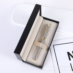 Wholesale heavy feel black business office metal sign pen gel pen logo company gift ball pen